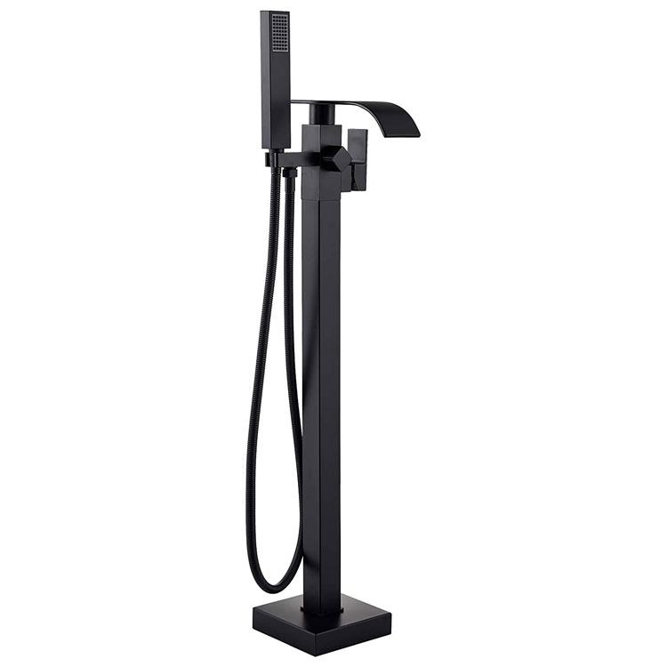 Black Freestanding Bathtub Tap