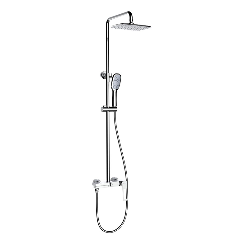 Anyar Chrome Bathtub Mixer Panas lan Dingin Water Big Shower System