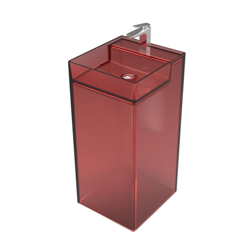 Basin cekak transparan kothak